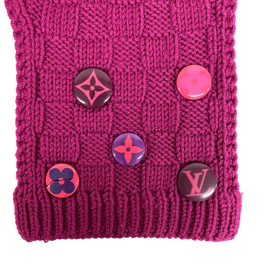LOUIS VUITTON Scarf 400352 wool purple Echarpe Constance Women Used Authentic