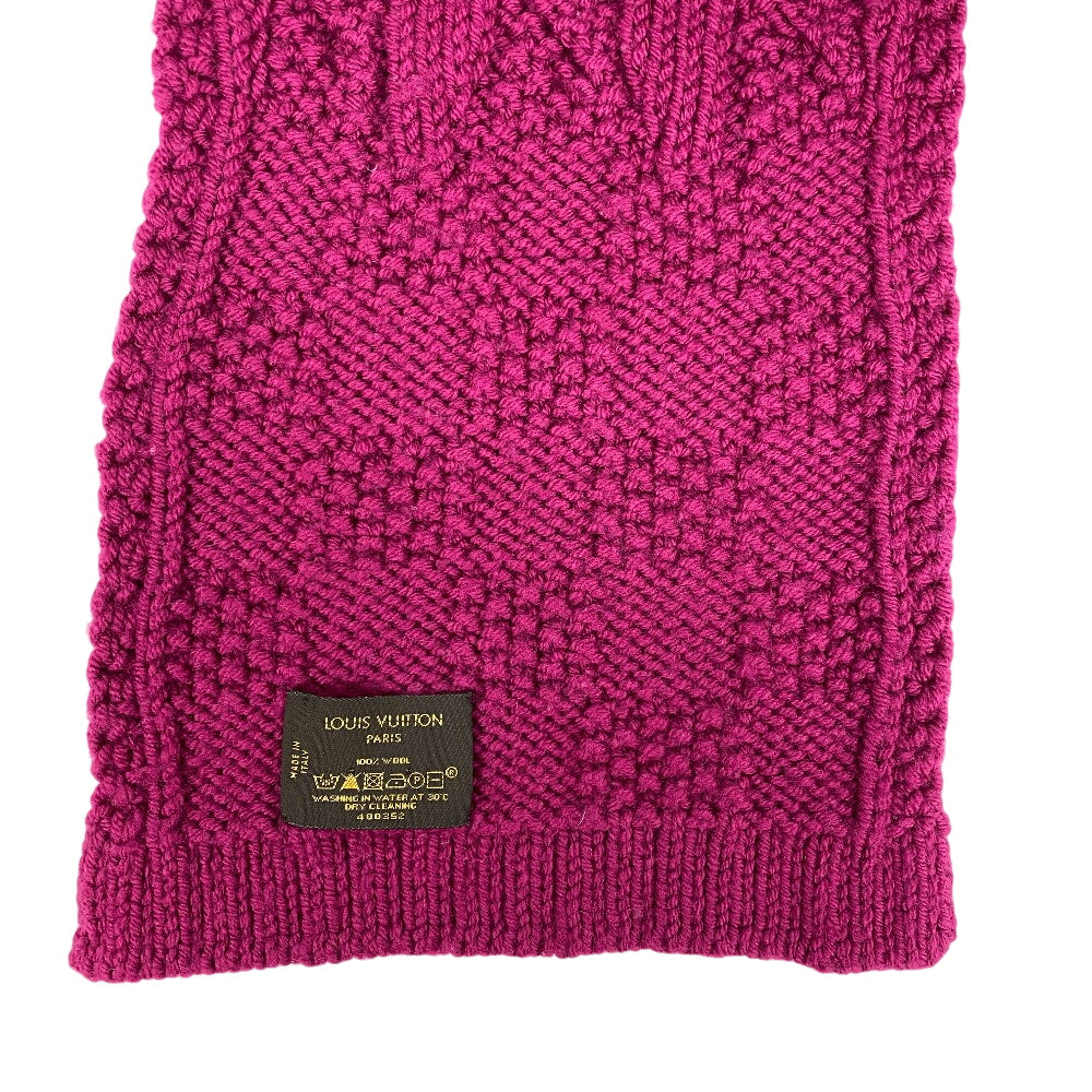 LOUIS VUITTON Scarf 400352 wool purple Echarpe Constance Women Used Authentic