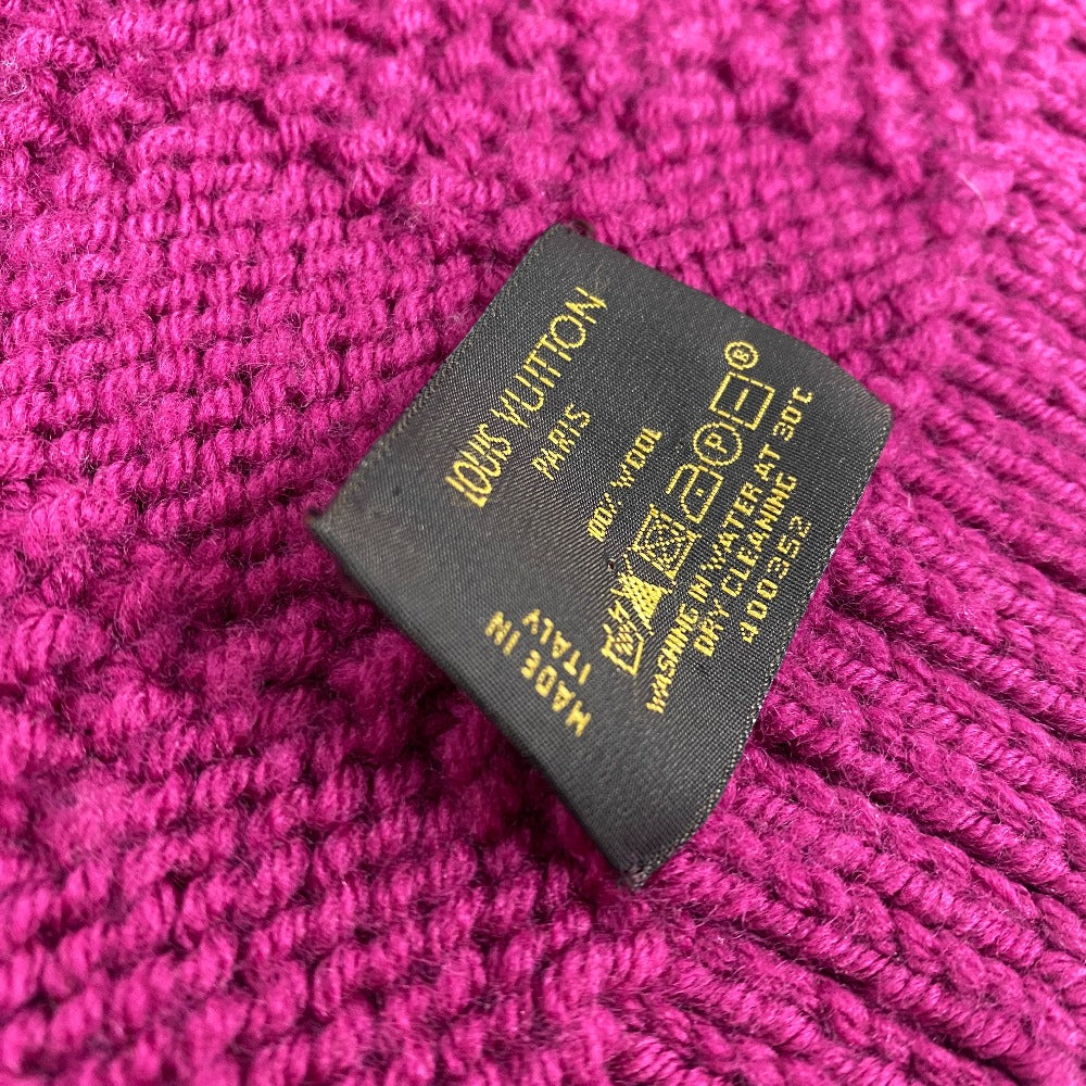 LOUIS VUITTON Scarf 400352 wool purple Echarpe Constance Women Used Authentic