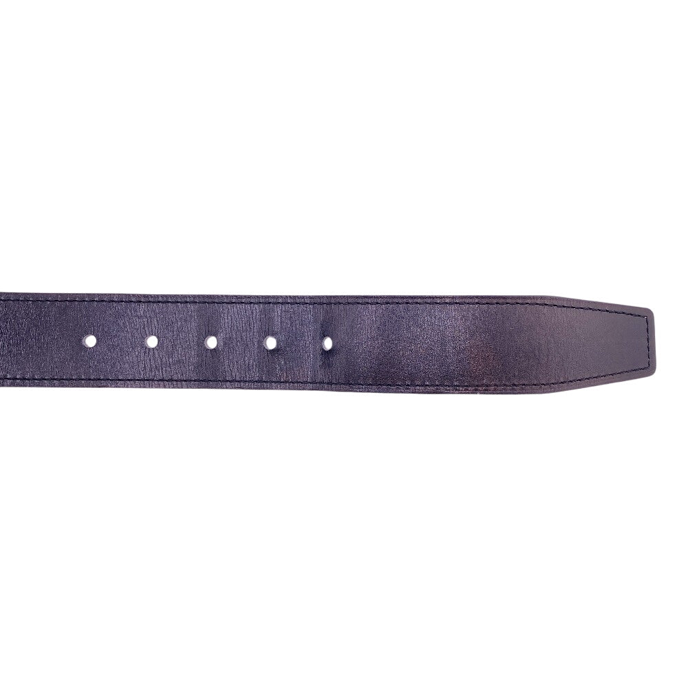 HERMES belt leather black Cape Cod Women Used Authentic