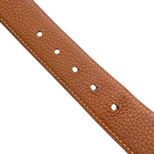 HERMES belt leather black Cape Cod Women Used Authentic