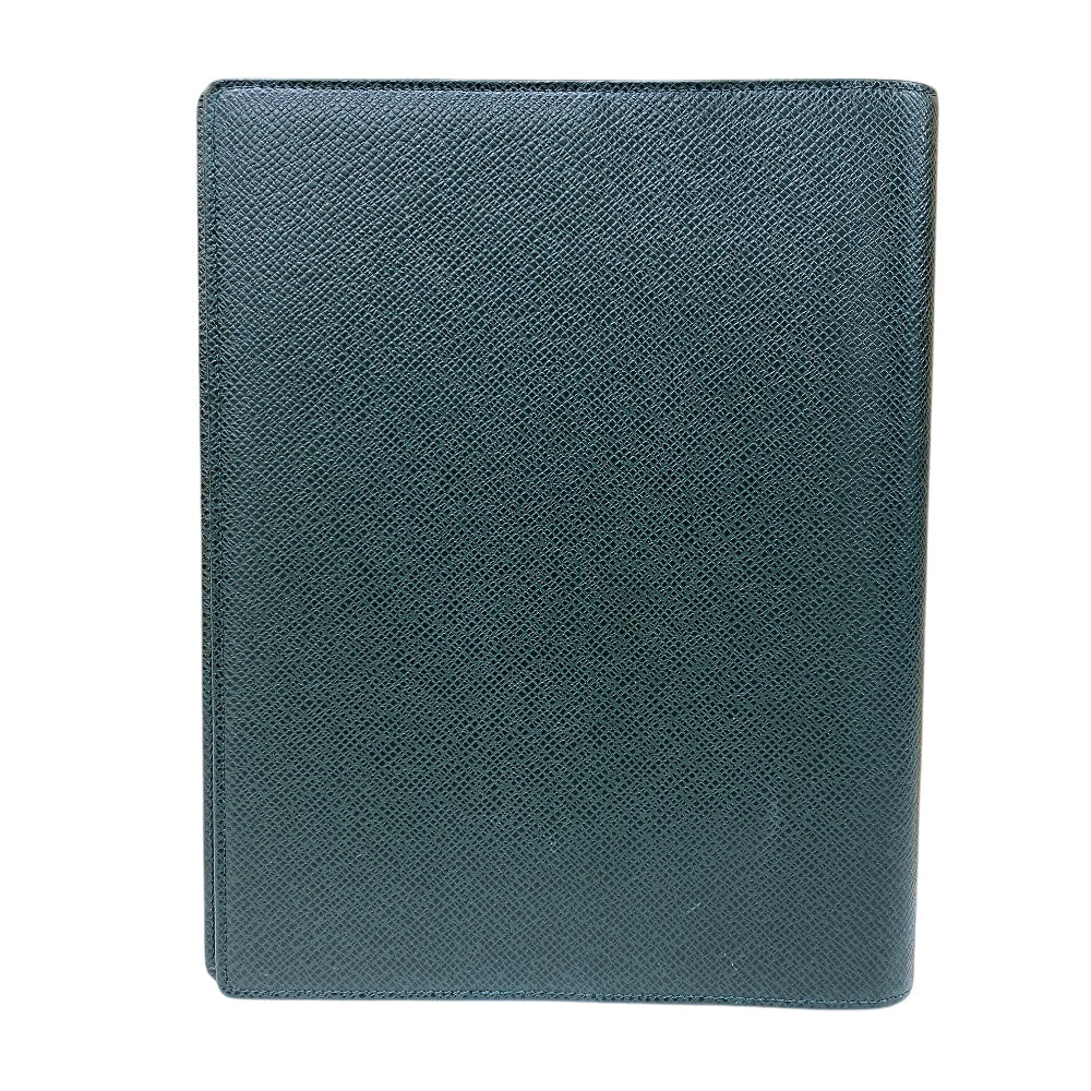 LOUIS VUITTON Notebook cover R20407 leather green Taiga Agenda Bureau mens(Unisex) Used Authentic