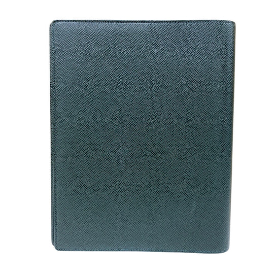 LOUIS VUITTON Notebook cover R20407 leather green Taiga Agenda Bureau mens(Unisex) Used Authentic