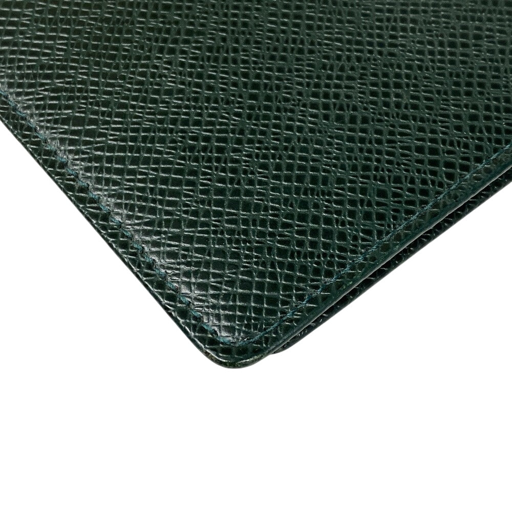 LOUIS VUITTON Notebook cover R20407 leather green Taiga Agenda Bureau mens(Unisex) Used Authentic