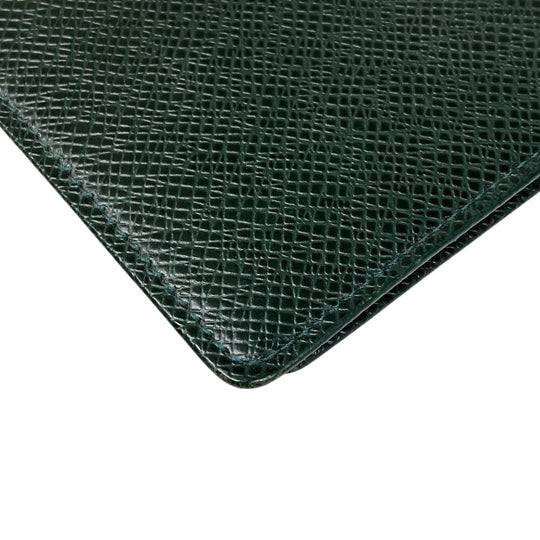 LOUIS VUITTON Notebook cover R20407 leather green Taiga Agenda Bureau mens(Unisex) Used Authentic