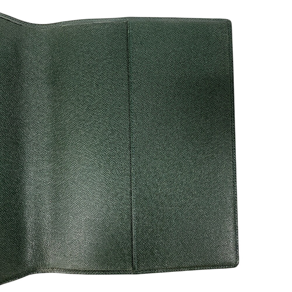 LOUIS VUITTON Notebook cover R20407 leather green Taiga Agenda Bureau mens(Unisex) Used Authentic