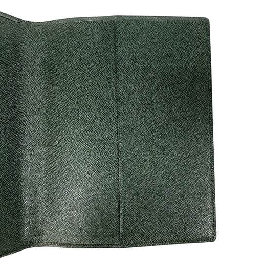 LOUIS VUITTON Notebook cover R20407 leather green Taiga Agenda Bureau mens(Unisex) Used Authentic