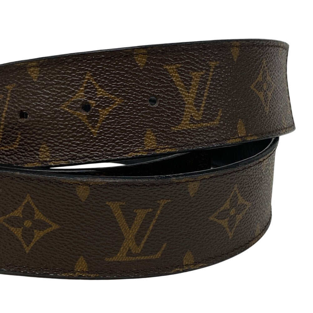 LOUIS VUITTON belt M0167 leather Brown Saintur Monogram LV Line LV Line mens(Unisex) 90/36 Used Authentic