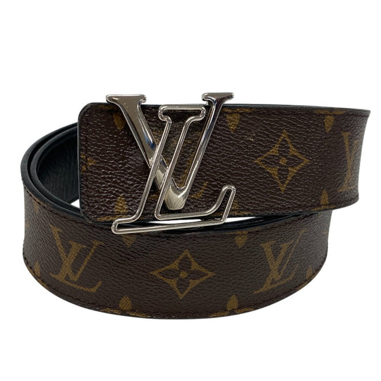 LOUIS VUITTON belt M0167 leather Brown Saintur Monogram LV Line LV Line mens(Unisex) 90/36 Used Authentic