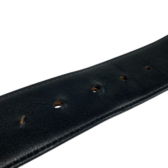 LOUIS VUITTON belt M0167 leather Brown Saintur Monogram LV Line LV Line mens(Unisex) 90/36 Used Authentic