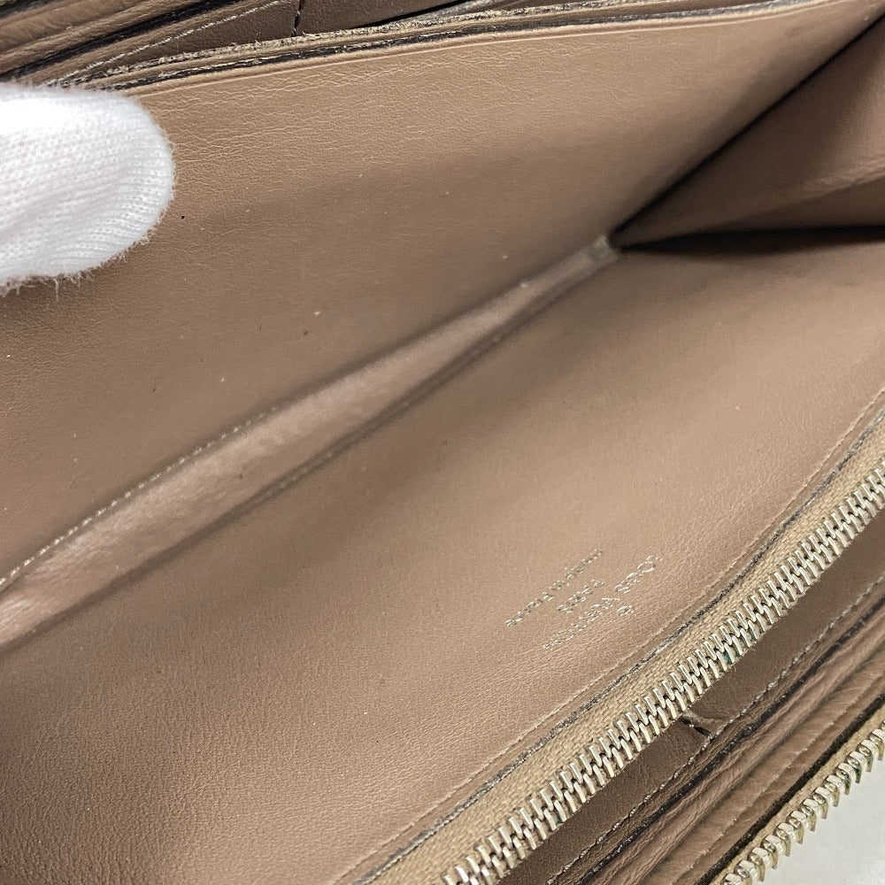 LOUIS VUITTON Long Wallet Purse leather beige L-shaped zipper Portefeuille M60147 Comet Parnassus Women Used Authentic