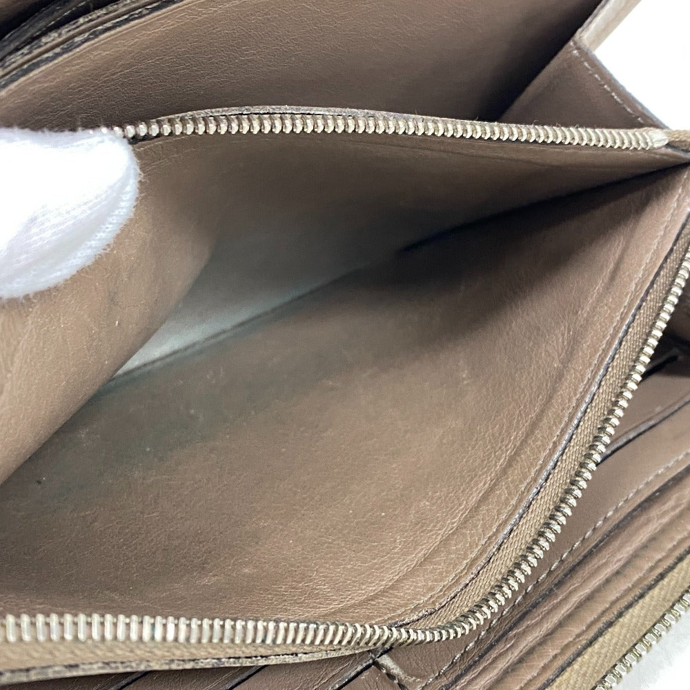 LOUIS VUITTON Long Wallet Purse leather beige L-shaped zipper Portefeuille M60147 Comet Parnassus Women Used Authentic