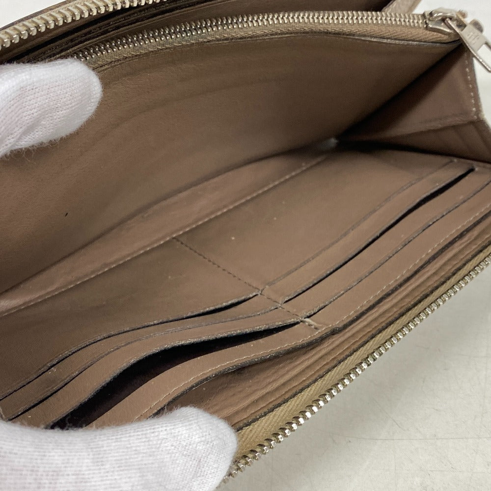 LOUIS VUITTON Long Wallet Purse leather beige L-shaped zipper Portefeuille M60147 Comet Parnassus Women Used Authentic