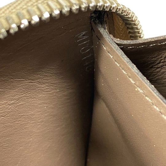 LOUIS VUITTON Long Wallet Purse leather beige L-shaped zipper Portefeuille M60147 Comet Parnassus Women Used Authentic