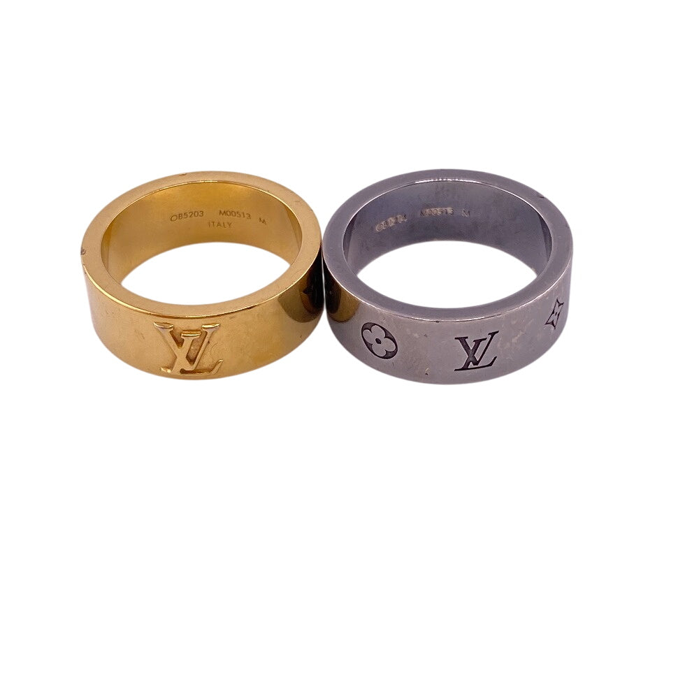 LOUIS VUITTON Ring M00513 Gold Plated Silver set Berg LV Instinct Women(Unisex) M Used Authentic