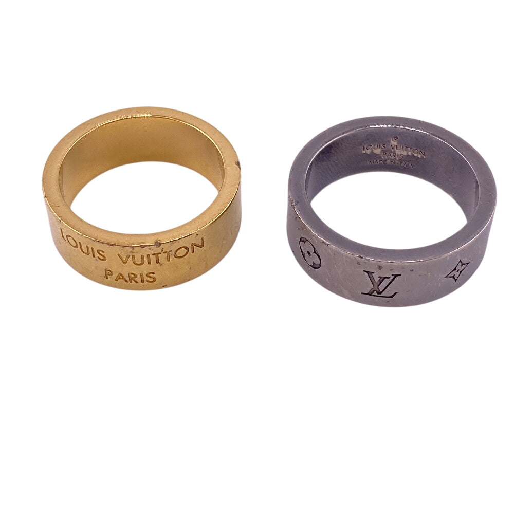 LOUIS VUITTON Ring M00513 Gold Plated Silver set Berg LV Instinct Women(Unisex) M Used Authentic