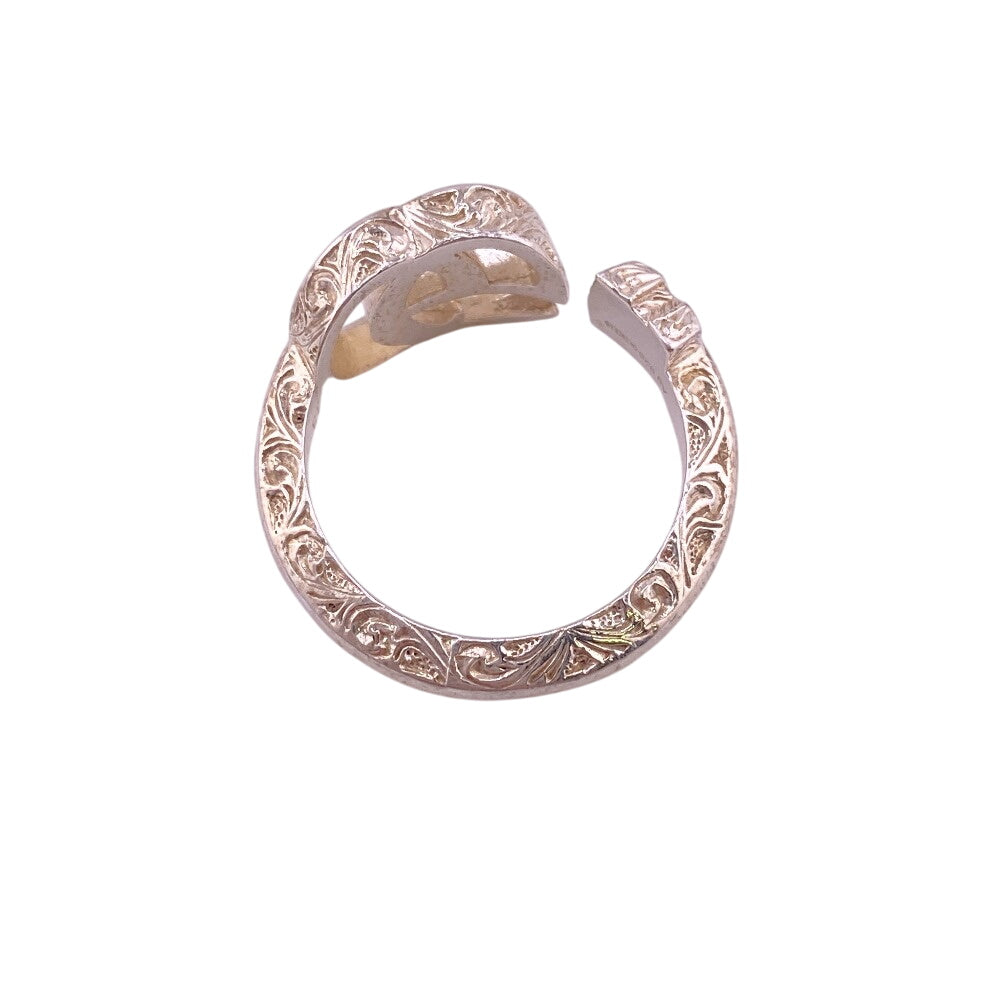 GUCCI Ring Silver925 Silver Double G Key ring Women(Unisex) Used Authentic