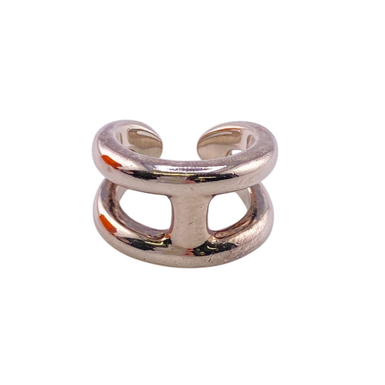 HERMES Ring Silver925 Silver Osmoz Women(Unisex) #51 Used Authentic