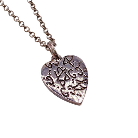 GUCCI Necklace Silver925 Silver Ghost Heart Plate Star of David