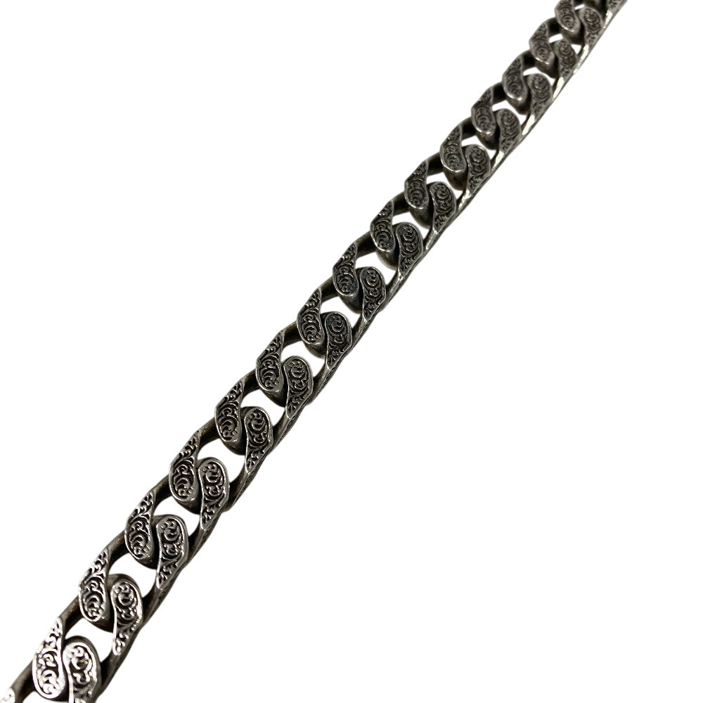 GUCCI bracelet Silver925 Silver Interlocking G Arabesque mens(Unisex) 20 Used Authentic