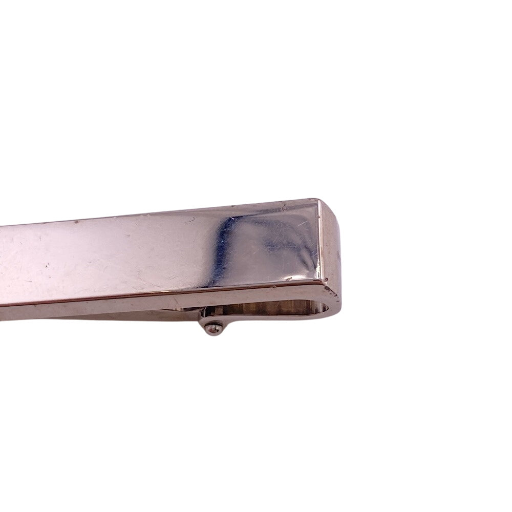 LOUIS VUITTON Tie pin M61976 Gold Plated Silver Cravate neck tie pin and cufflinks Damier Pans mens Used Authentic