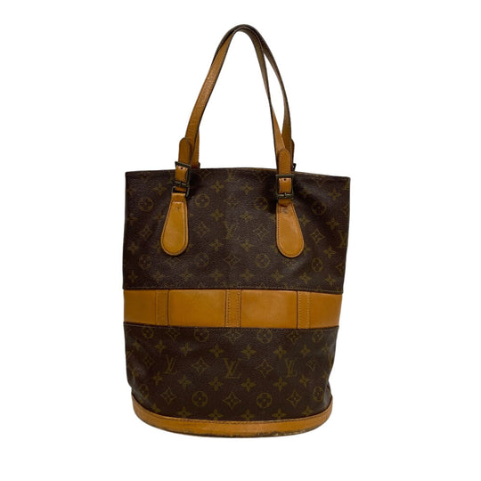 LOUIS VUITTON Tote Bag T42238 leather Brown Monogram Bucket USA Women Used Authentic