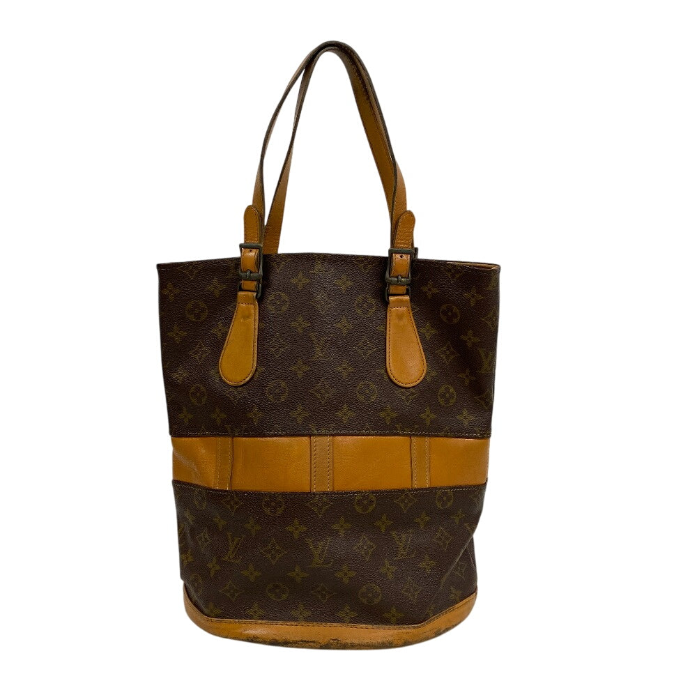 LOUIS VUITTON Tote Bag T42238 leather Brown Monogram Bucket USA Women Used Authentic