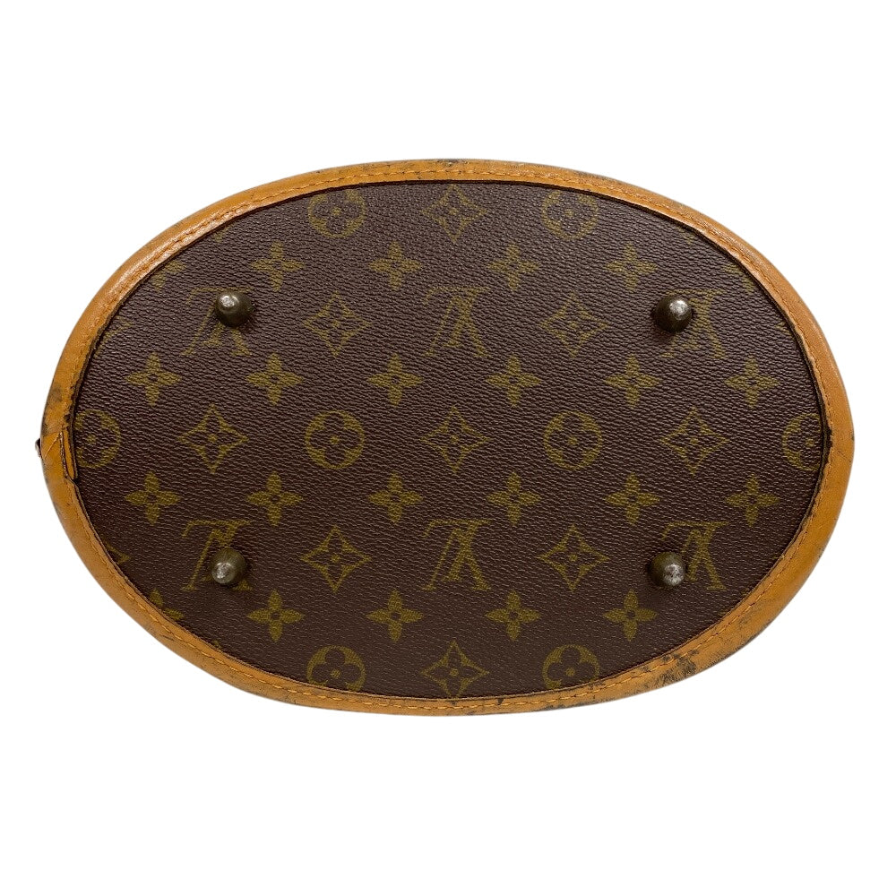LOUIS VUITTON Tote Bag T42238 leather Brown Monogram Bucket USA Women Used Authentic