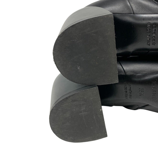 HERMES boots leather black 35 1/2