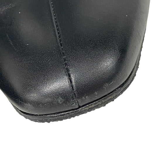 HERMES boots leather black 35 1/2