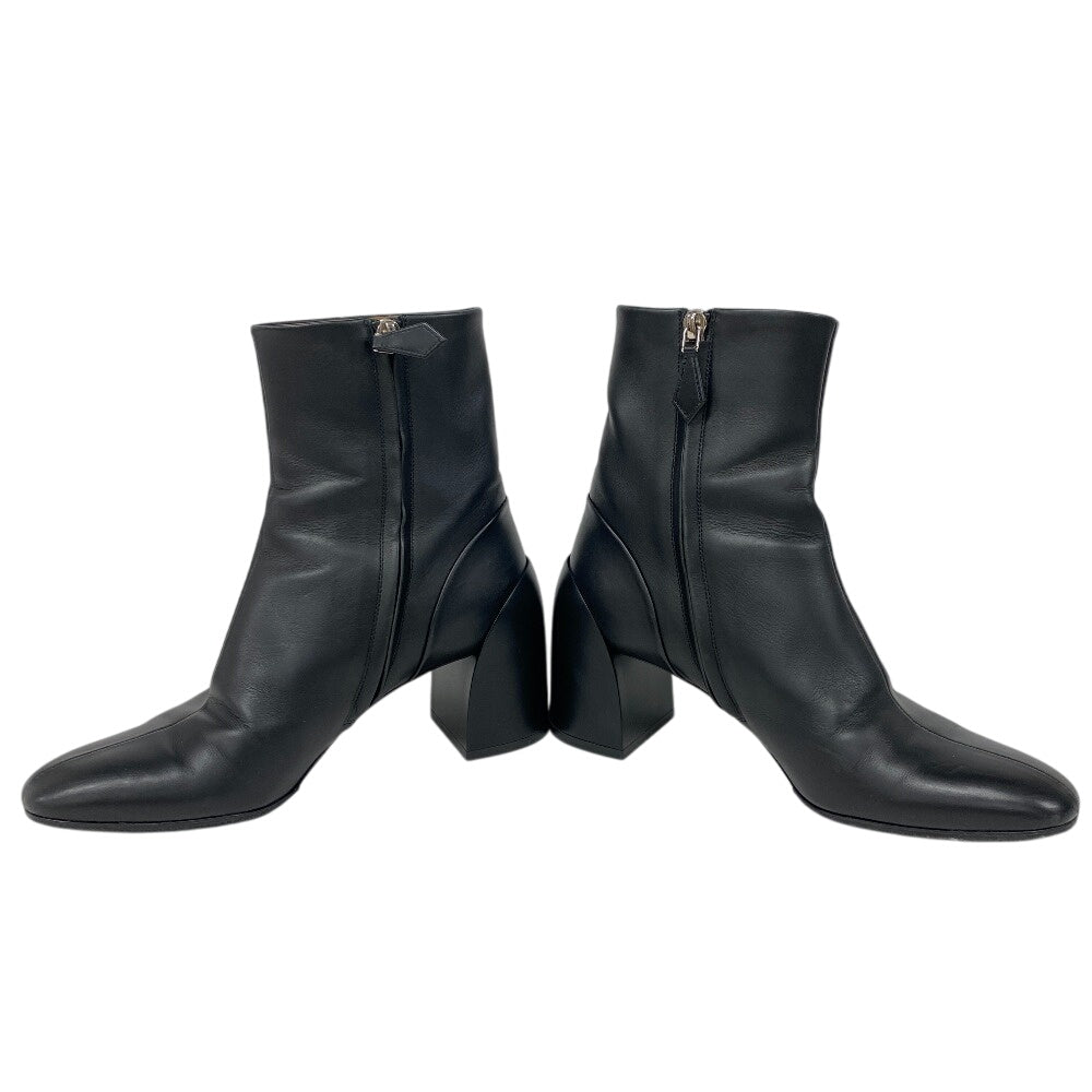 HERMES boots leather black 35 1/2