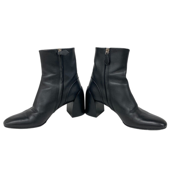 HERMES boots leather black 35 1/2