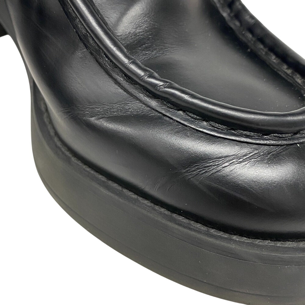 MIUMIU loafers 5D926D leather black Penny loafers coin Women 38 Used Authentic