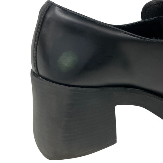 MIUMIU loafers 5D926D leather black Penny loafers coin Women 38 Used Authentic