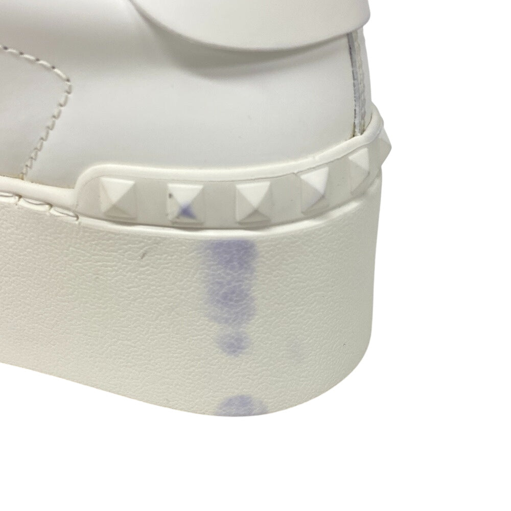 Valentino Garavani sneakers leather white Rock studs Women 34 Used Authentic