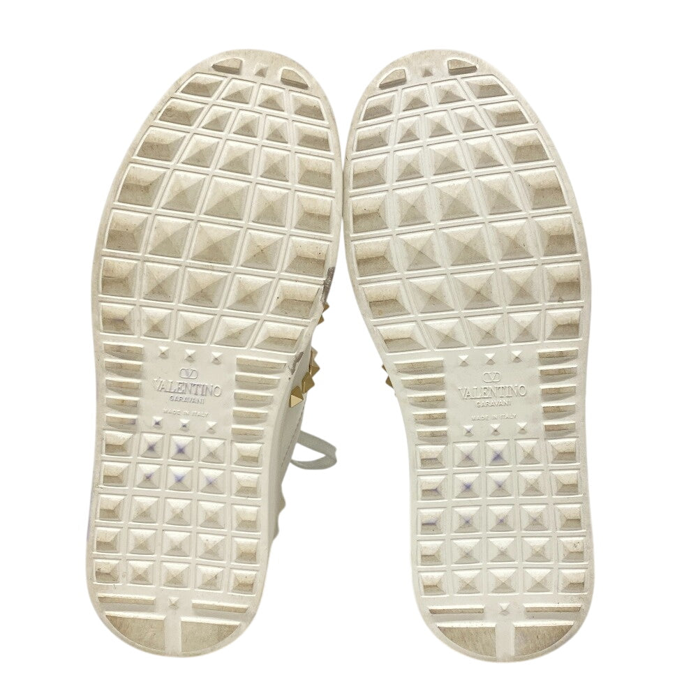 Valentino Garavani sneakers leather white Rock studs Women 34 Used Authentic