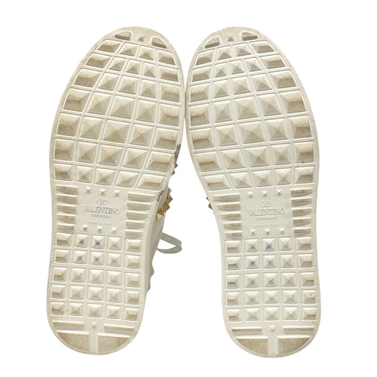 Valentino Garavani sneakers leather white Rock studs Women 34 Used Authentic