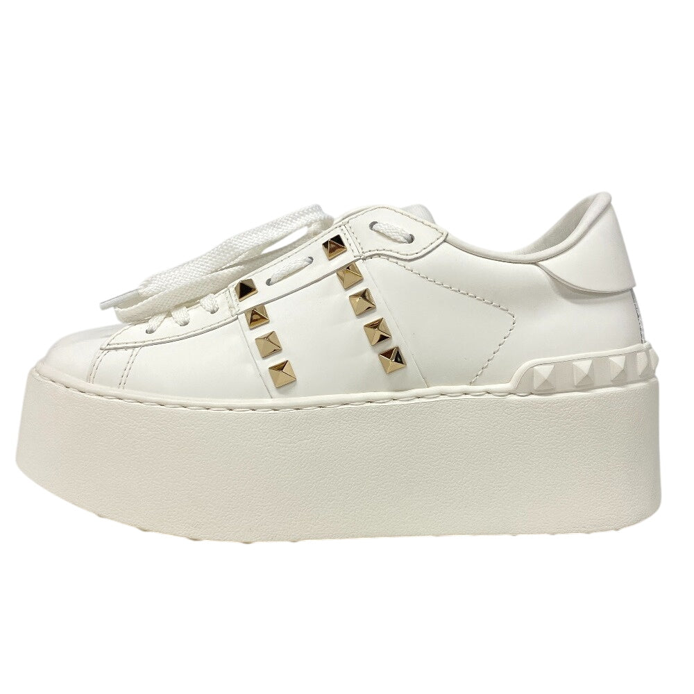 Valentino Garavani sneakers leather white Rock studs Women 34 Used Authentic