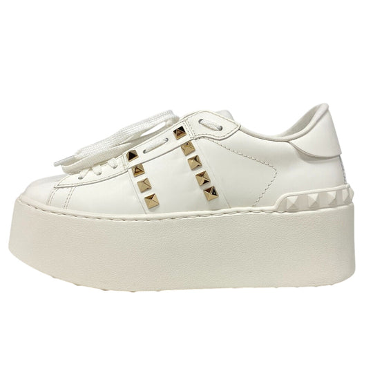 Valentino Garavani sneakers leather white Rock studs Women 34 Used Authentic