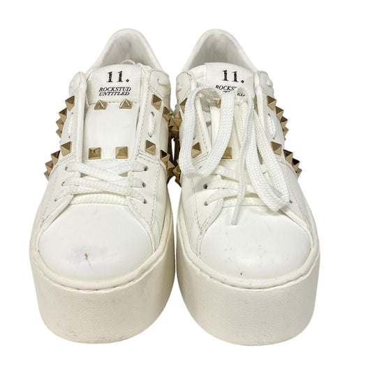 Valentino Garavani sneakers leather white Rock studs Women 34 Used Authentic