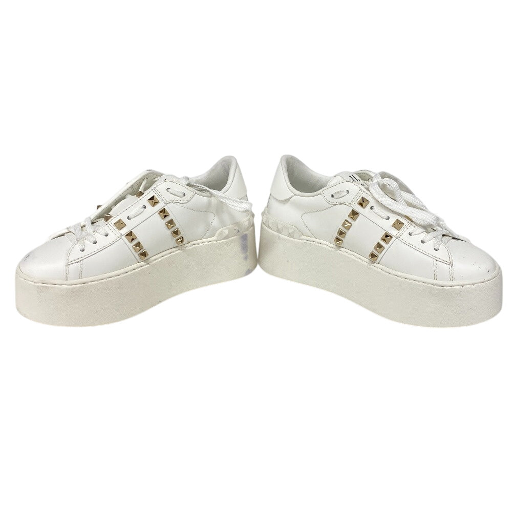 Valentino Garavani sneakers leather white Rock studs Women 34 Used Authentic