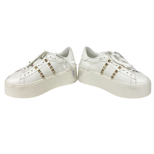 Valentino Garavani sneakers leather white Rock studs Women 34 Used Authentic