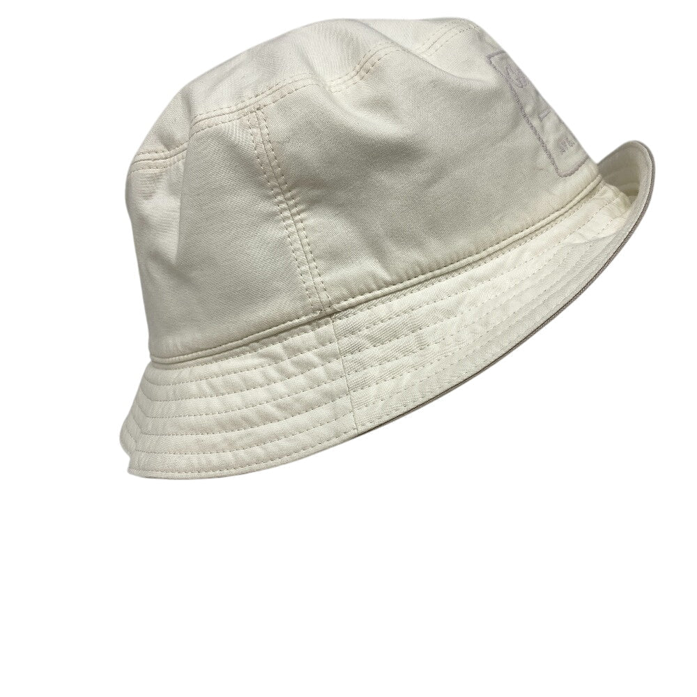 Christian Dior Other hats Cotton, Polyester white Bucket hat embroidery mens(Unisex) L Used Authentic