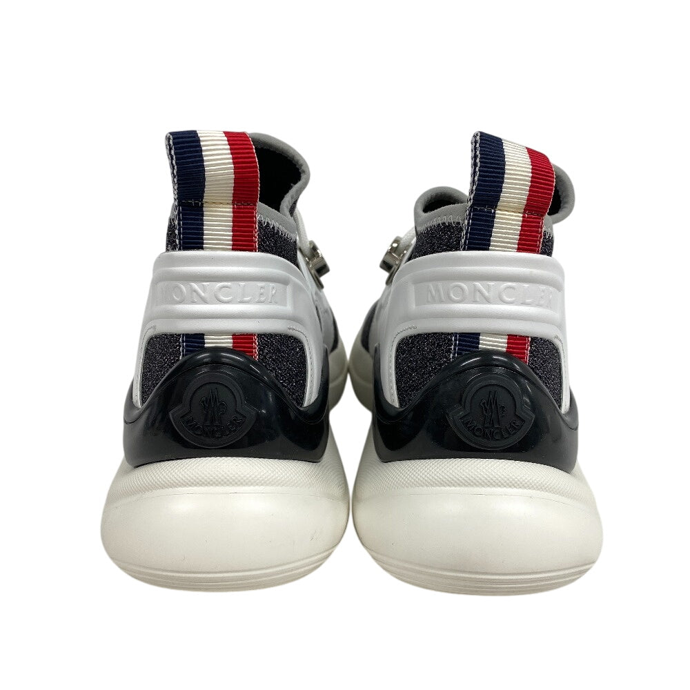 MONCLER sneakers Fabric, Knit black lame panel Women 35 Used Authentic