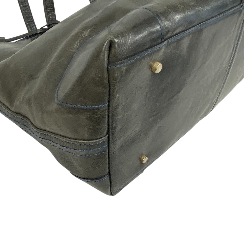 aniary Tote Bag leather gray mens Used Authentic