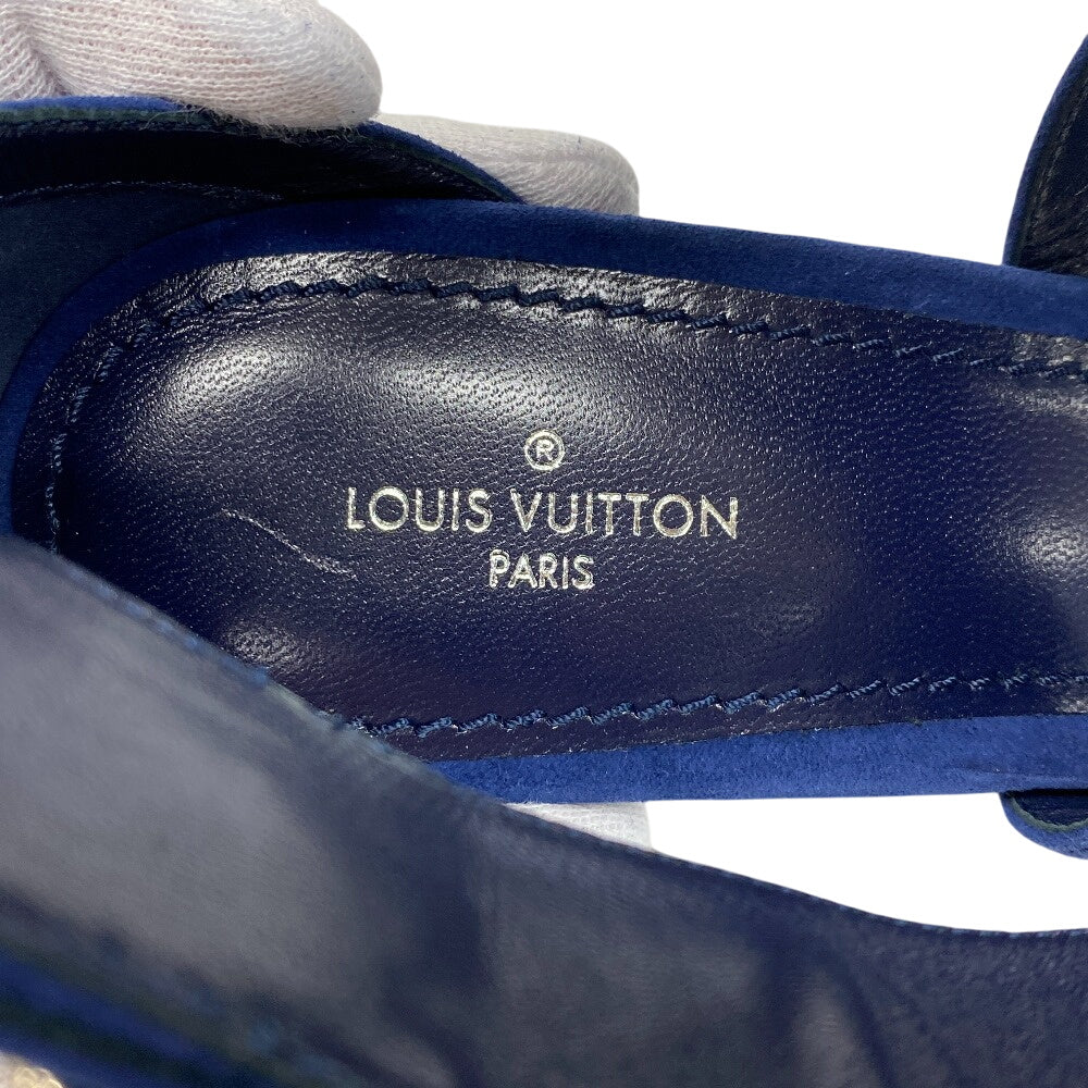 LOUIS VUITTON Sandals Suede, Leather blue 19 years Bijoux Women 36 1/2 Used Authentic