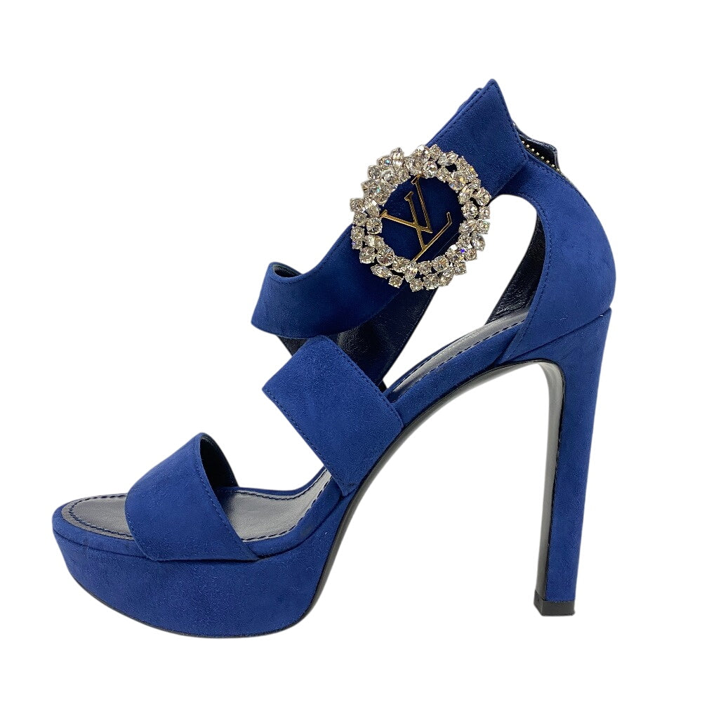 LOUIS VUITTON Sandals Suede, Leather blue 19 years Bijoux Women 36 1/2 Used Authentic