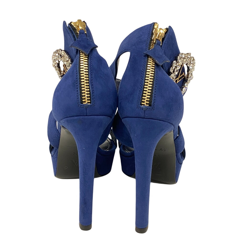 LOUIS VUITTON Sandals Suede, Leather blue 19 years Bijoux Women 36 1/2 Used Authentic