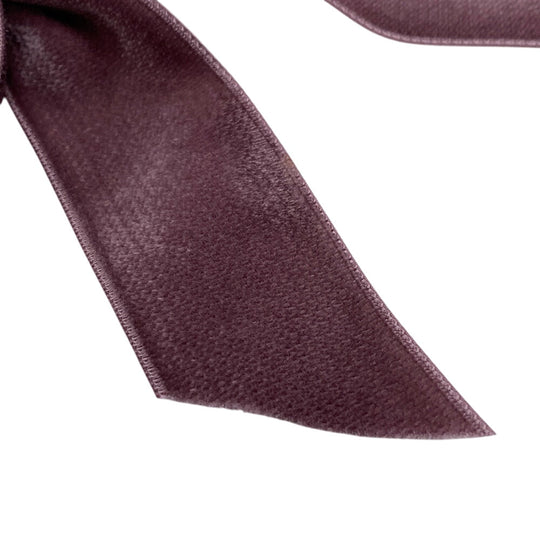 PRADA Valletta 1IF154 Velor pink Triangle Plate Ribbon hair accessory