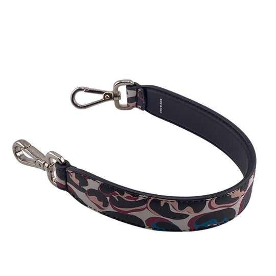 FENDI Shoulder strap leather multicolor Leopard Mini strap you Women Used Authentic